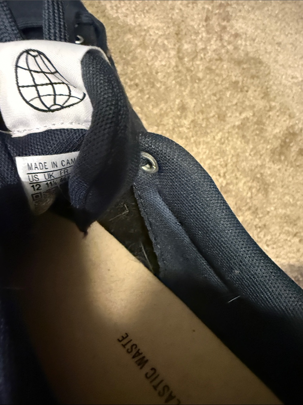 adidas Navy Canvas Low-Top Lace-Up Sneakers - Picture 7 of 7